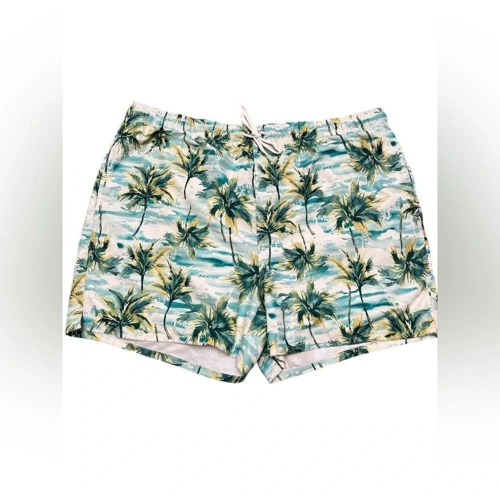 Old navy palm tree swim trunks